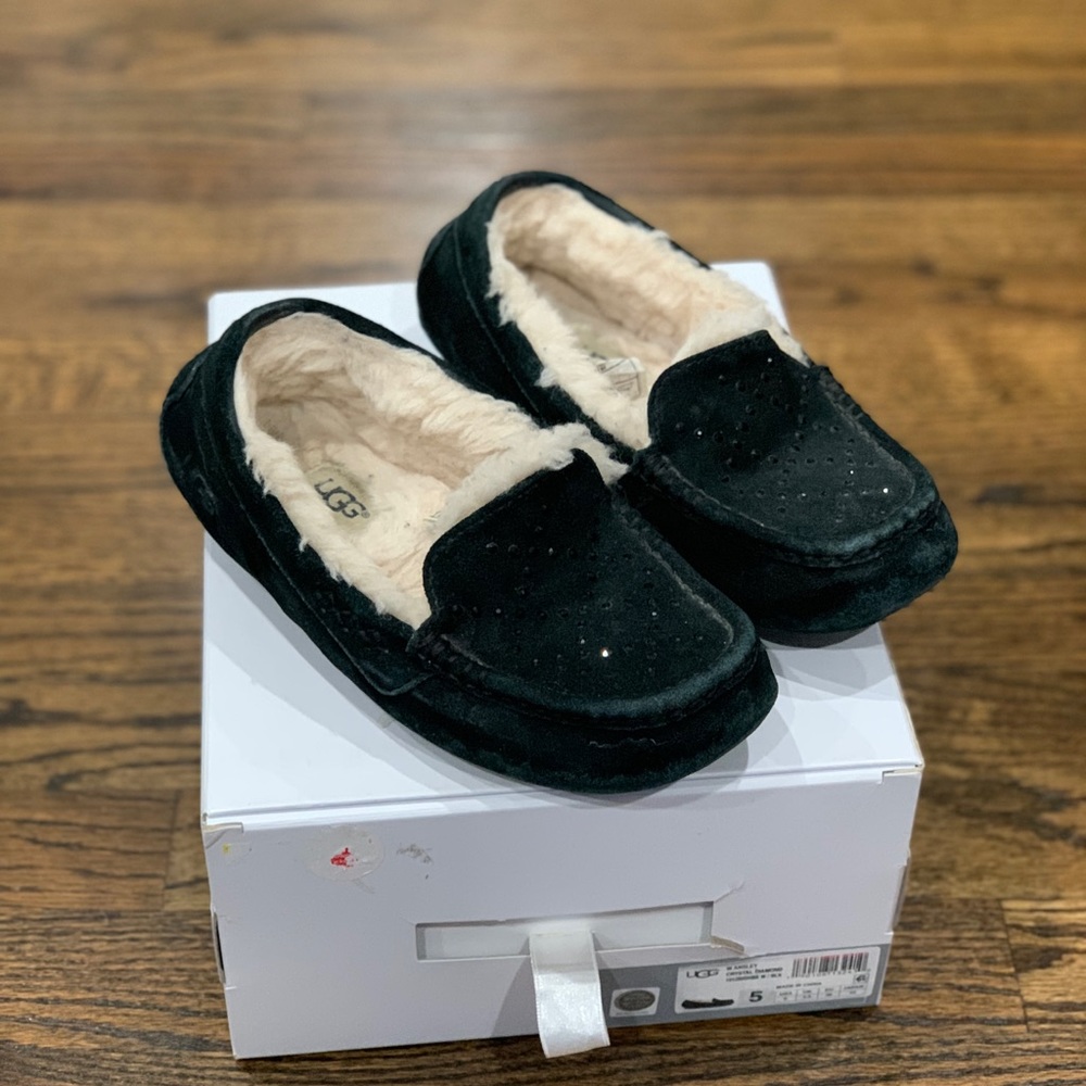 Ugg Women’s Ansley Slippers with Swarovski Crystal Black Size 5